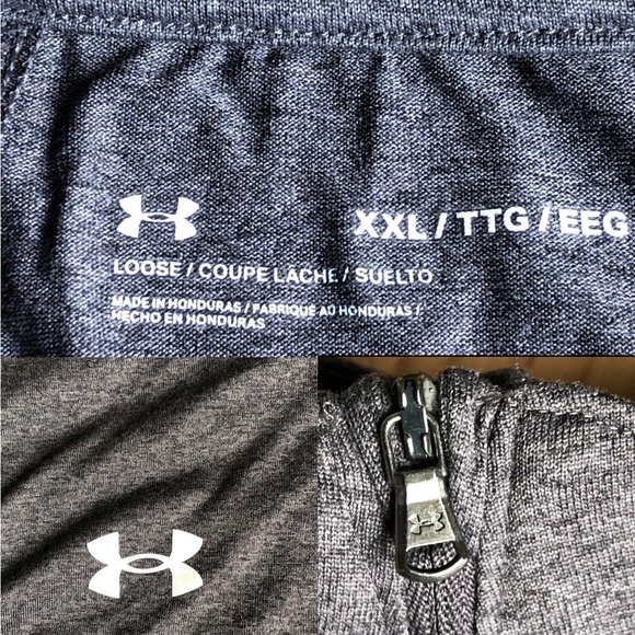UNDER ARMOUR Pullover Shirt Jersey 1/4 Zip Gray XXL Men’s - Picture 5 of 15